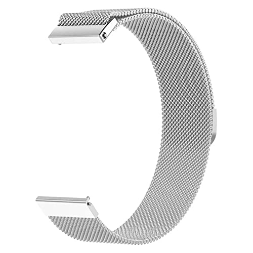 Image of AONES 20mm Magnetic Loop Watch Strap Compatible for Zebronics Flaunt Pro Zeb-Fit 3 Metal Chain SmartWatch Band
