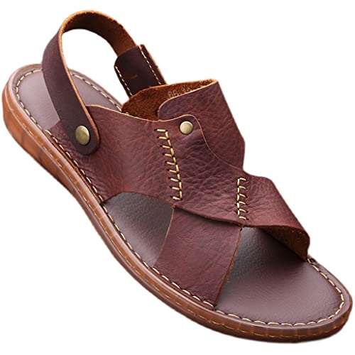 Men's Casual Shoes Sandals Slippers Beach Shoes Sandals Dual-use Outer Sandals(White-Patch Five-Pointed star4,39 Code)