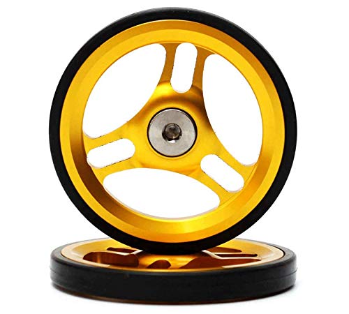 A C EEasy Wheels + Titanium Bolts For BROMPTON in GOLD EZ-3