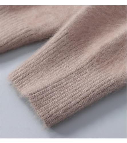 Men's Fleece Sweater Half Height Round Neck Pullover Thickened Warm Loose Large Size Sweater3