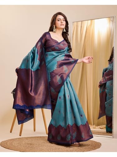 Image of Avantika Fashion Women's Kanjivaram Soft Silk Banarasi Sarees With Blouse Piece For Women