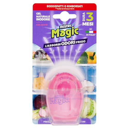 Mister Magic Ovetto Assorbiodori Frigo Aceto, Deodorante con Aceto Naturale, 3 Mesi di Durata, Mantiene Inalterato l’Odore dei Cibi, Multicolore, 16.2×7.8×4.8 cm