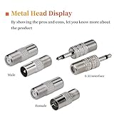 Ancable FM Dipole Antenna for Bose Wave Radio, 75 Ohm F Type Male FM Radio Antenna with Coax Adapter Compatible with Yamaha Pioneer Onkyo Indoor Radio Home Stereo Receiver Audio Home Theater Receiver - Image 6