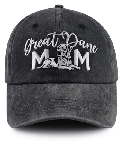 Great Dane Mom Hats for Women, Cute Dog Mom Gifts, Puppy Mama Birthday Party Decorations Baseball Cap, Mothers Day Great Dane Gifts for Owners Grandma