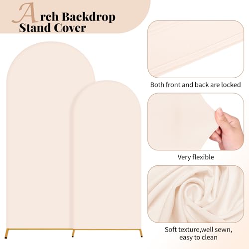 Funda para Arco de Boda Beige 6FT y 7.2FT miniatura 3