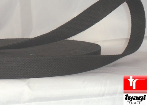 25mm Pure Cotton Tape Strong Thick Webbing Strap Tent Upholestry Bags Edging Craft Dark Grey2MTR Tyagi Craft