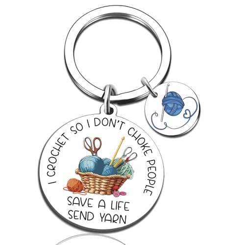 UVIBEW Crochet Gifts for Crocheters Cool Gifts for Crocheters Crochet Stuff Crocheting Keychain...