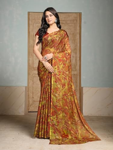 Image of Garden Vareli Nara Chiffon Abstract Printed Saree