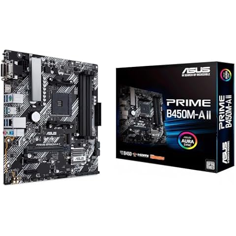 ASUS PRIME B450M-A II Motherboard with RGB Cover