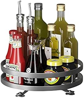 Manatees- 1-Tire Spice RacksRotating Spice RackTurntable Cupboard Organizer, Multi-Functional Spice Rack for Kitchen Storage,Condiment Caddy, Rotating 360 Degree Spices Organiser