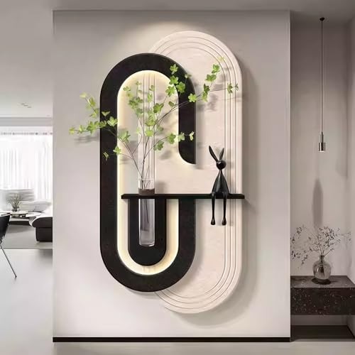 HDZNDH 3D Wall Art Decor With Led Light, Sandstone Texture