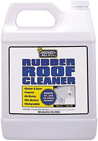 RV Rubber Roof Cleaner - Non-Toxic, Non-Abrasive RV roof detergent 1 Gallon - Protect All 67128 , White
