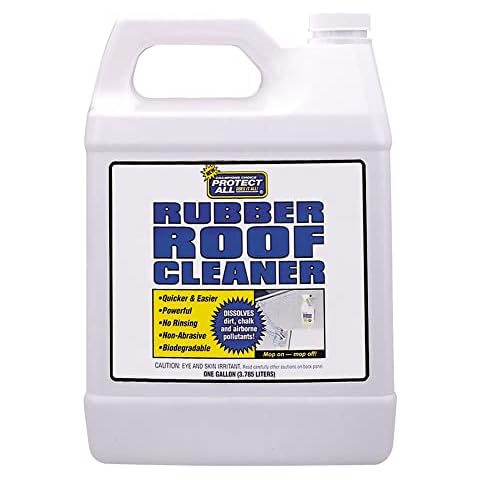 Protect All RV Rubber Roof Cleaner - Non-Toxic, Non-Abrasive RV roof detergent 1 Gallon - Protect All 67128 , White Cover
