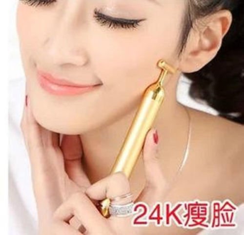 Gold Electric Vibration Anti Wrinkle Facial Lifting Firming Face Slimming Massager