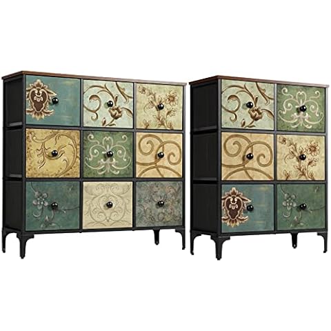 AOPSEN 9 Drawer Dresser and 6 Drawer Dresser Set Cover