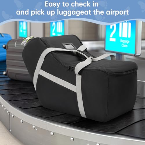 Padded Car Seat Travel Bag for Airplane, Infant Car Seat Travel Bag Compatible with All Nuna Pipa Car Seat, Chicco KeyFit 30 and Base, UPPAbaby MESA V2 and Base Car Seat Gate Check Bag for Air Travel