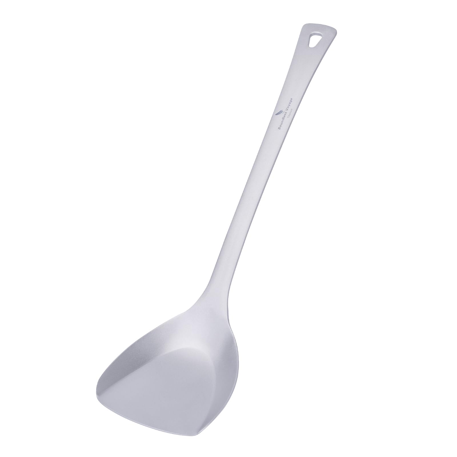 iBasingo Titanium Spatula Metal Food Turner Food Grips Ultralight Cooking Utensils for Home Outdoor Kitchen Ti1073T