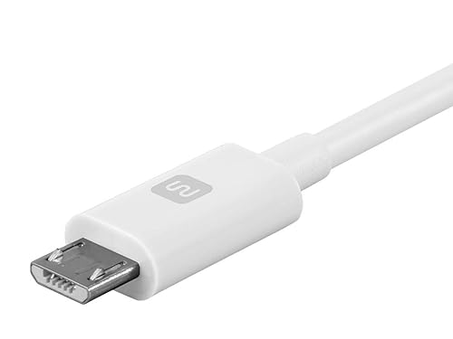 Miniatura 3 de Monoprice Cable USB-A a Micro B - 3 pies - Blanco, cabezales de conector de policarbonato, 2.4A, 2230AWG - Serie Select