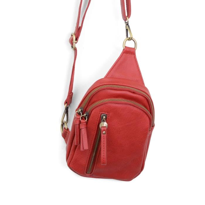 Image of Joy Susan Skyler Sling Bag: Vegan Leather, Zippered Closure, Brass Plated Hardware