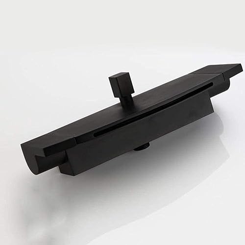 Miniatura 4 de Grifos, mezclador de bañera, cascada, color negro, con ducha, montaje en pared, latón, mezclador de baño, cabezal de ducha, grifo mezclador de