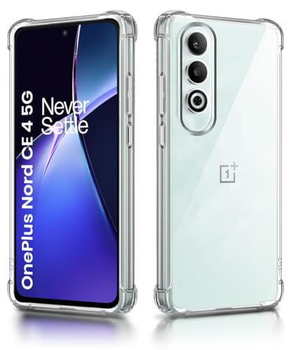 Image of WOW IMAGINE Clear Back Cover Case for 1+ OnePlus Nord CE 4 5G | Shockproof Soft TPU Case | Cushioned Edges for Ultimate Protection Back Cover Case - Transparent