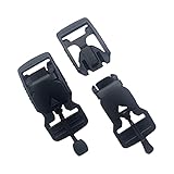 TXZWJZ Magnetic Quick-Release Buckle Replacement – 1 Inch 2 Pack Magnetic Buckle Snaps for Tactical Backpack Strap Belt Buckle Military Accessories Black