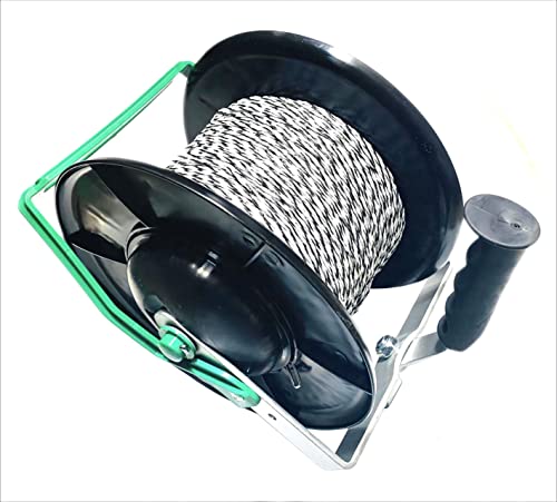 Ehul Electric Fence 6 Strands Polywire Prewound/Spooled 1312 Ft Onto 3:1 Geared  Reel（2 Pack） #TOP4