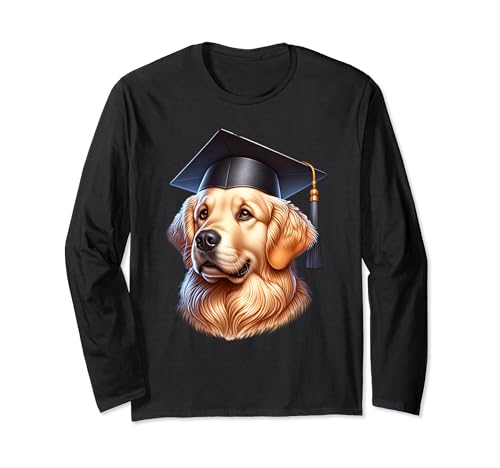 Golden Retriever Dog Educated Dog Lover Graduación Manga Larga