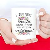 N / A Wirst du Meine, Trauzeugin, Brautjungfernvorschlag, Trauzeugin Geschenk Sein, Meine Trauzeugin Sein, Kaffeetasse, Matorn of Honor, Brautpartei, Tassen