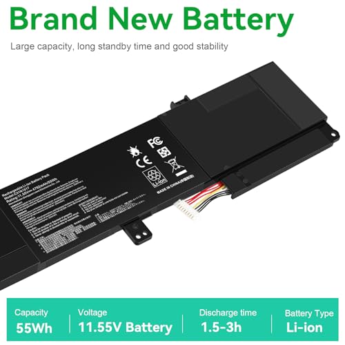 Image of ASUNCELL C31N1517 Laptop Battery Compatible with ASUS VivoBook Flip Q304 Q304U Q304UA Q304UAK Q304UJ Q303UA Q304UAKP TP301 TP301U TP301UA TP301UJ 0B200-01840000 0B200-01840100 11.55V 55Wh