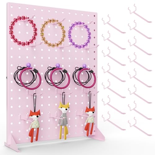 VACONICO Peg Board Display Stand with 15 Hooks, Tabletop Metal