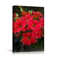 Canvas Wall Art Red Fields Bohemian Colorful Floral Group Multicolor Photography - 12x18 inches