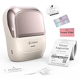 CLABEL Mini Stampante Etichette Portatile: 221B Bluetooth Termica Etichettatrice Adesive Codice a Barre Compatibile con iOS e Android Label Printer per Prodotti Artigianali Ufficio Casa(Oro Rosa)