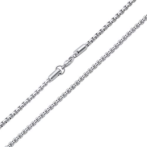 Buy SilverCloseOut Stainless Steel 20" Round Box Chain Necklace 3.5mm at Amazon.in