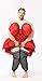 GOPRIME Inflatable Costume, Barmaid Dress, Adult Size (Red)