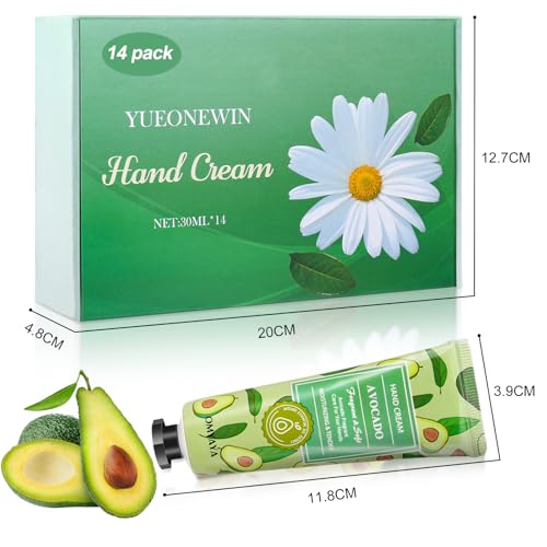 5. Bild von 14 Pack Handcreme Weihnachtsgeschenke Trockene Rissige Hände Fuß Feuchtigkeitscreme für den Winter, Duft Hand Tag Nachtcreme - Körpercreme zieht Schnell ein Geschenkset (420ml)