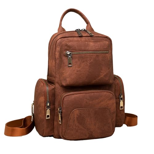 Sac à dos en cuir synthétique caramel : ne cherchez plus vos clés - 6