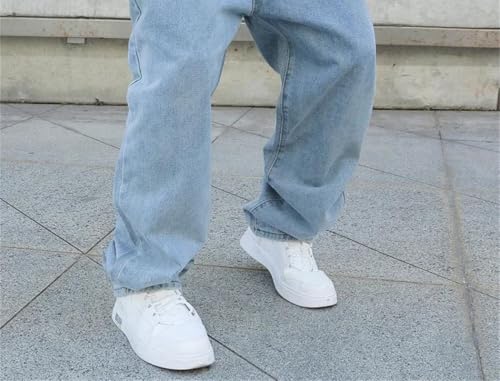Men's Lightweight Plus-Size Jeans, Loose and Casual Street Dance Skate Pants2