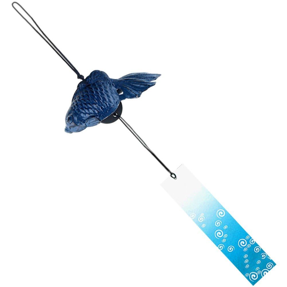 Uzztfa Japanese Goldfish Bless Wind Chimes, Cast Iron Lucky Temple Wind Bell Memorial And Sympathy Wind Chimes For Outside Garden Patio Balcony
