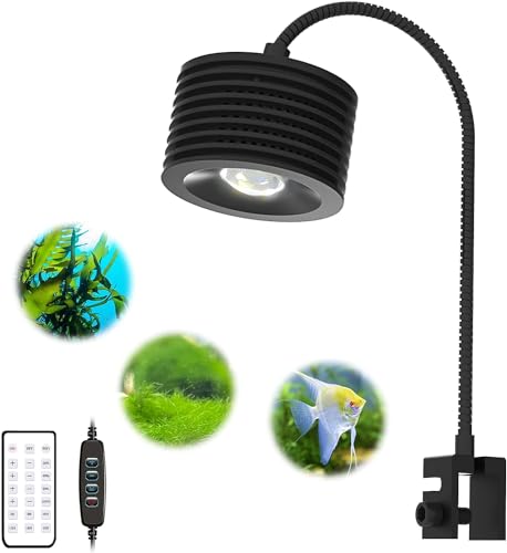 LED Aquarium Licht - 4 Kanäle Dimmbare Pflanze Tank Mit Schwanenhals, Vollspektrum Nano Aquarium, Zeitgesteuert