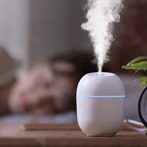 Humidifier USB Small 220Ml Mini Portable Cool Diffuser for Bedroom Office Desk Car Travel,White - Afbeelding 4