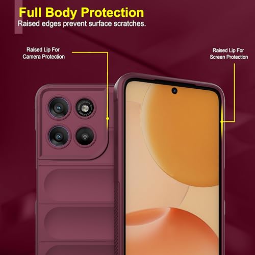 Image of amazon basics Back Case Cover for Motorola G57 Power 5G | Compatible for Motorola G57 Power 5G Back Cover | Liquid Silicon Magic Case with Camera Protection | Plum