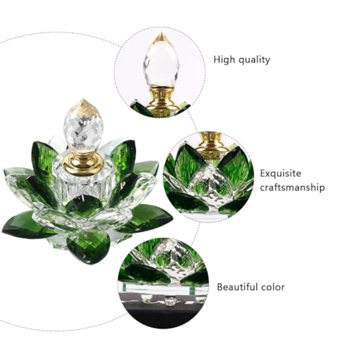Flacon de Parfum Cristal Vert Haut de Gamme Rangement d'Huile Fine - 6