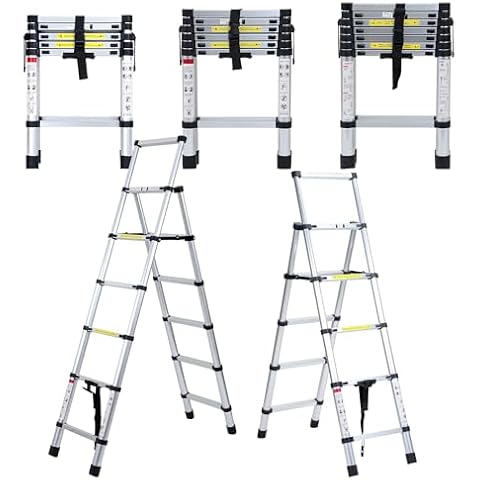 Fiqops Échelle télescopique 4+5 marches Cover