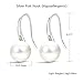 Freshwater Cultured Pearl Earrings, Handpicked AAA+ Quality White Pearl Dangle and Drop Earring for Women S925 Sterling Silver Hoop Earrings with Gift Box
