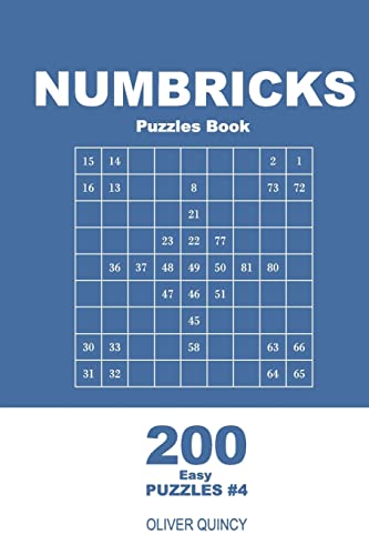 Numbricks Puzzles Book - 200 Easy Puzzles 9x9 (Volume 4) (Numbricks - Easy)