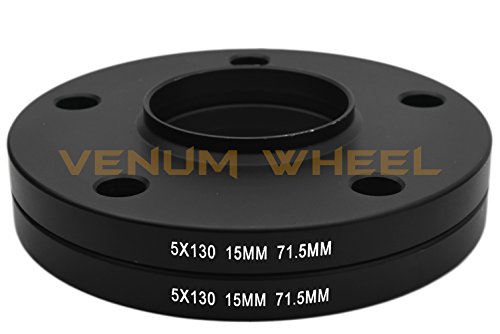 2 Pc Black Wheel Spacers | Hub Centric | 15 Mm Thick | 5X130 Mm 71.5 H.b Compatible With Porsche 911 924 928 Boxter Cayman Panamera #TOP4