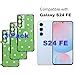3Pcs Galaxy S24 FE Back Cover Pre-Cut Tape, Back Door Cover Double Sided Tape Replacement for Samsung Galaxy S24 FE with Tools & Instruction