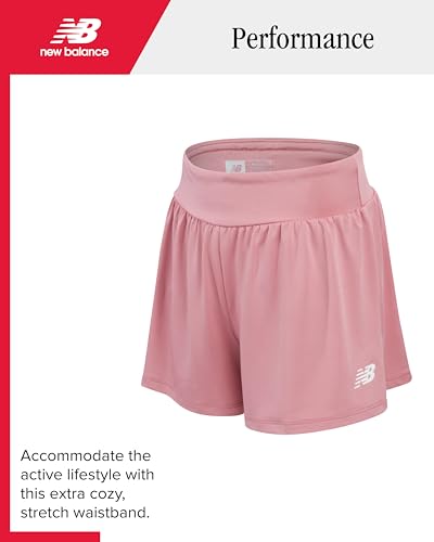 Image of New Balance Girls Athletic Skort Set - 2 Piece Active Short Sleeve Girls Shirts & Tennis Scooter Skirt Clothing Set