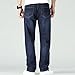 Men's Relaxed Straight Fit Jean Loose Fit Basic Stretch Denim Pants Classic Vintage Casual Comfort Jeans Pant (Dark Blue,42)